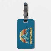 Aconcagua Retro Turquoise Bagagelabel (Achterkant verticaal)