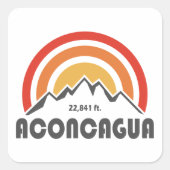 Aconcagua Vierkante Sticker (Voorkant)