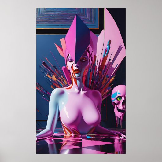 Aconitum Continu - Ken Gage Surrealistische Kunst Poster (Voorkant)