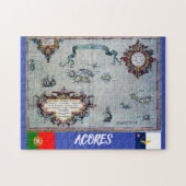 AÇORES Historical Map Jigsaw Puzzle Legpuzzel (Horizontaal)