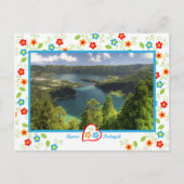 Açores Island - De lagune van de Sete Cidades Briefkaart (Voorkant)