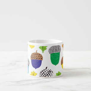 Acorn Autumn: bladpatroon. Espresso Kop