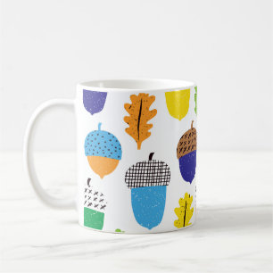 Acorn Autumn:  bladpatroon. Koffiemok