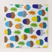 Acorn Autumn:  bladpatroon. Legpuzzel (Horizontaal)
