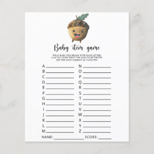 Acorn Baby item spel. Baby shower spel