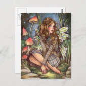 Acorn Beret - Fairy Art Briefkaart (Voorkant / Achterkant)