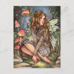 Acorn Beret - Fairy Art Briefkaart
