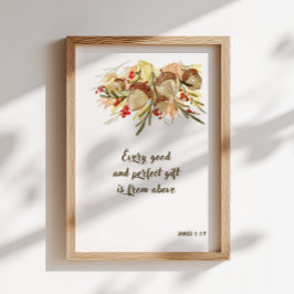 Acorn Bible Verse Christian Wall Art Poster