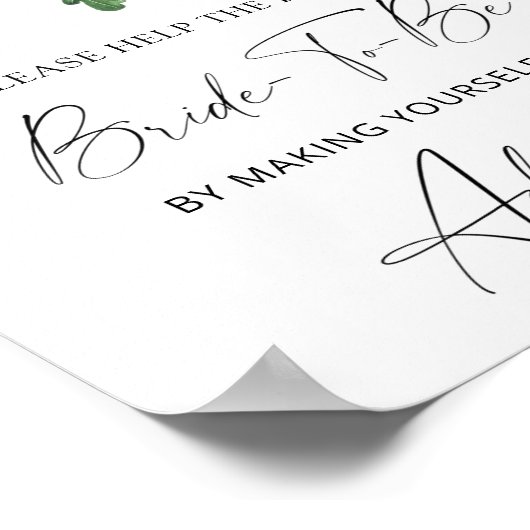 Acorn bladeren - help de drukke bruid Adres Poster (Hoek)