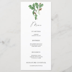 Acorn boom menu