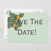 Acorn bruiloft bewaar de datum aankondigingskaart (Voorkant / Achterkant)