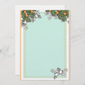 acorn bruiloft uitnodiging linen finish (Voorkant / Achterkant)