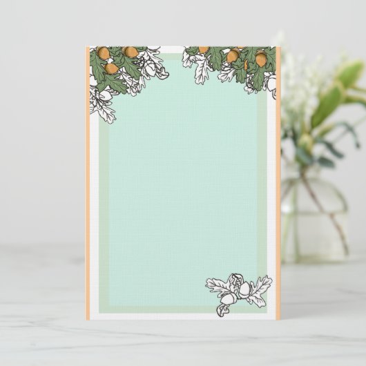 acorn bruiloft uitnodiging linen finish (Staand voorkant)