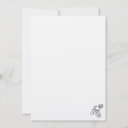 acorn bruiloft uitnodiging linen finish (Achterkant)