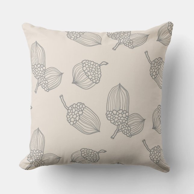 Acorn Cream/Mulberry Designer Pillow Kussen (Voorkant)