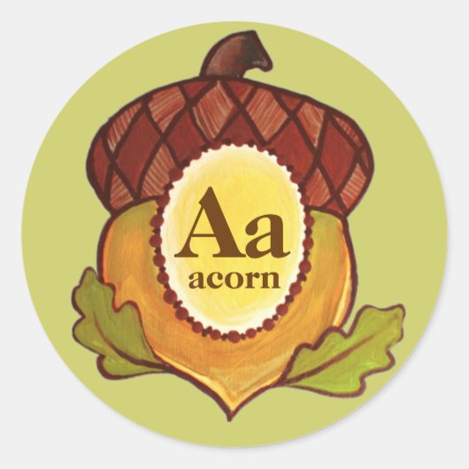 Acorn Een Machtige Eik In Voortgang Sticker (Voorkant)