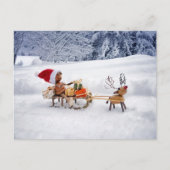 Acorn Elf brengt cadeaus als de Kerstman Briefkaart (Voorkant)