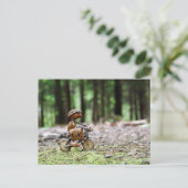 Acorn elf fietst op de kantoor briefkaart (Staand voorkant)