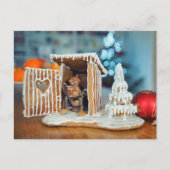 Acorn elf in Christmas earth-closet relaxing  Briefkaart (Voorkant)