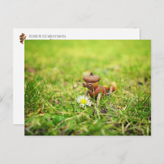 Acorn elf met briefkaart van melkveer (Voorkant / Achterkant)