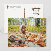 Acorn elf met een paddenstoel herfst briefkaart (Voorkant / Achterkant)