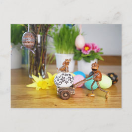 Acorn elf met paaseieren Pasen Briefkaart