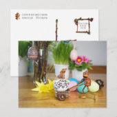 Acorn elf met paaseieren Pasen Briefkaart (Voorkant / Achterkant)