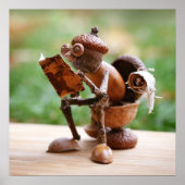 Acorn elf op het poster van het toilet (Voorkant)