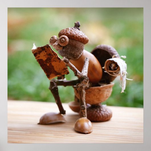 Acorn elf op het poster van het toilet (Voorkant)