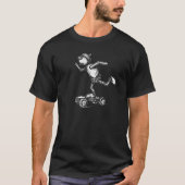 Acorn elf op het skateboard t-shirt (Voorkant)