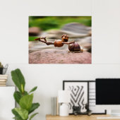 Acorn elf op het slakkenposter poster (Thuiskantoor)