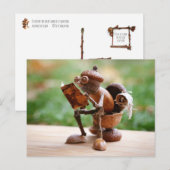 Acorn elf op het toilet briefkaart (Voorkant / Achterkant)