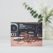 Acorn elf raakte verstrikt in de muziektape - retr briefkaart (Staand voorkant)