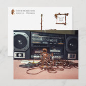 Acorn elf raakte verstrikt in de muziektape - retr briefkaart (Voorkant / Achterkant)