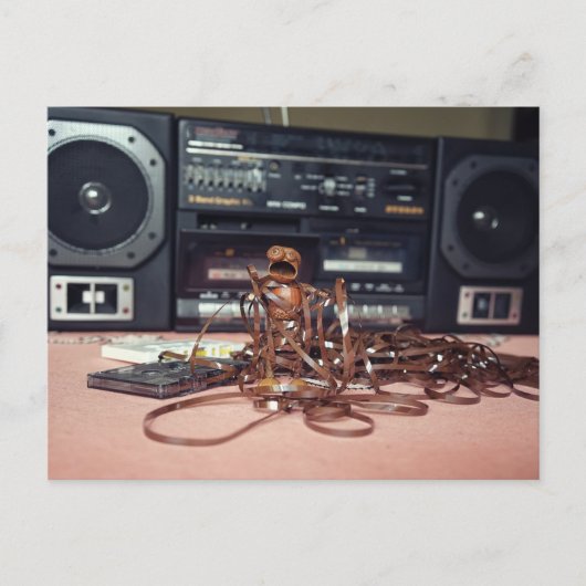 Acorn elf raakte verstrikt in de muziektape - retr briefkaart (Voorkant)