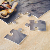 Acorn elf rijder op de motor legpuzzel (Zijkant)