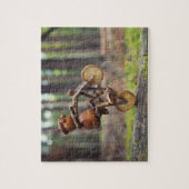 Acorn elf rijder op de motorpuzzel legpuzzel (Verticaal)