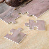 Acorn elf rijder op de nagelpuzzel legpuzzel (Zijkant)