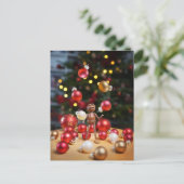 Acorn elf spelen met kerstversiering briefkaart (Staand voorkant)