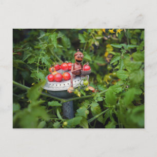Acorn elf tuinman met tomaten briefkaart