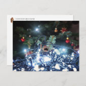 Acorn elf verstrikt in kerstverlichting - Kerstmis Briefkaart (Voorkant / Achterkant)