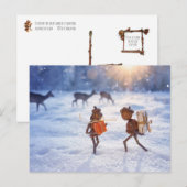 Acorn elven geven geschenken aan elkaar - Kerstmis Briefkaart (Voorkant / Achterkant)