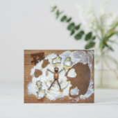 Acorn elves als engel in sneeuw - Kerstmis Briefkaart (Staand voorkant)