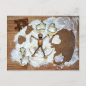 Acorn elves als engel in sneeuw - Kerstmis Briefkaart (Voorkant)