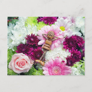 Acorn elves Beauty in Flowers briefkaart