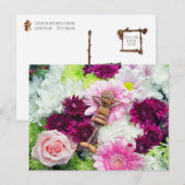 Acorn elves Beauty in Flowers briefkaart (Voorkant / Achterkant)