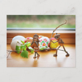 Acorn elves Easter Briefkaart