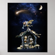 Acorn elves natitivity scene - Kerstmis