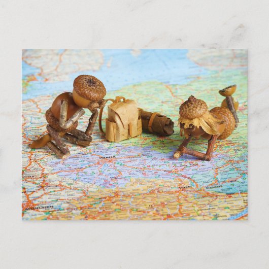 Acorn elves plant een reis briefkaart (Voorkant)