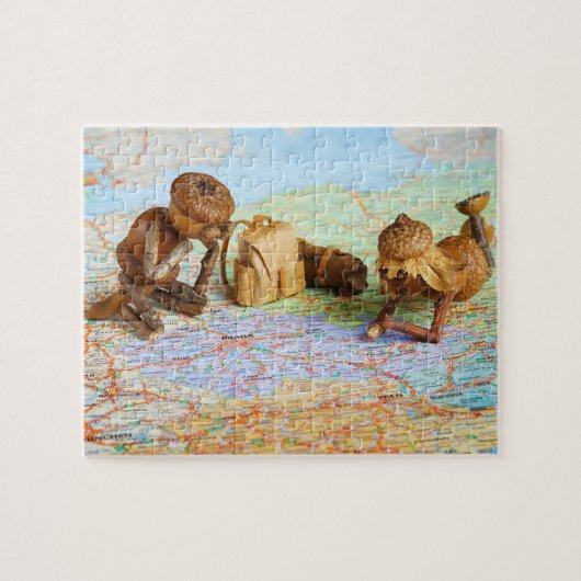 Acorn elves plant een reis-puzzel legpuzzel (Horizontaal)